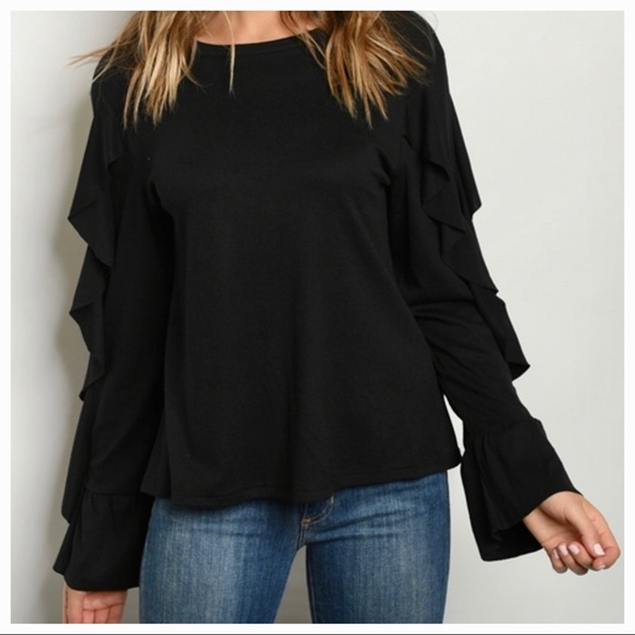 Layered sleeves long sleeve tunic top - Picture 5 of 8